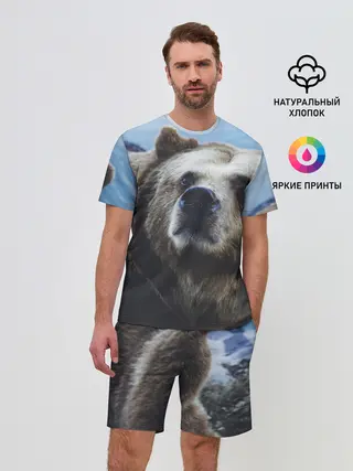 Мужской костюм с шортами / Гризли