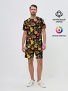 Мужской костюм с шортами / Уют, ежи, листья и банка варенья