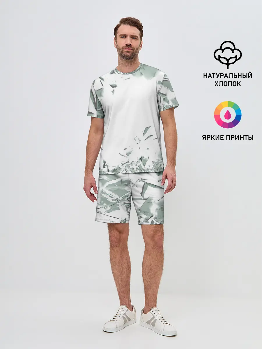 Мужской костюм с шортами / разбитое стекло