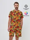 Мужской костюм с шортами / Осенние листья
