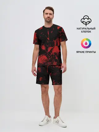 Мужской костюм с шортами / Пятна кровавой краски