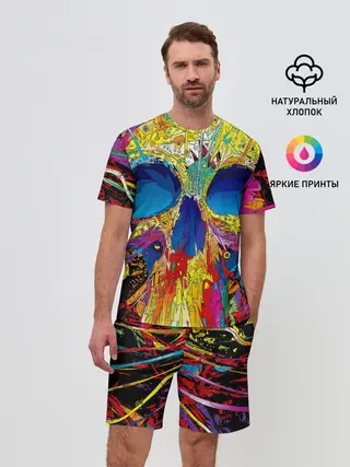 Мужской костюм с шортами / Череп