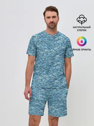 Мужской костюм с шортами / Море волнуется
