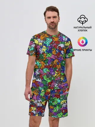 Мужской костюм с шортами / Among Us Overload