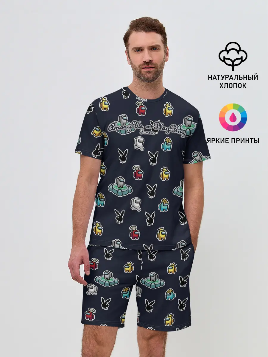 Мужской костюм с шортами / PlayBoy x Among Us monogram