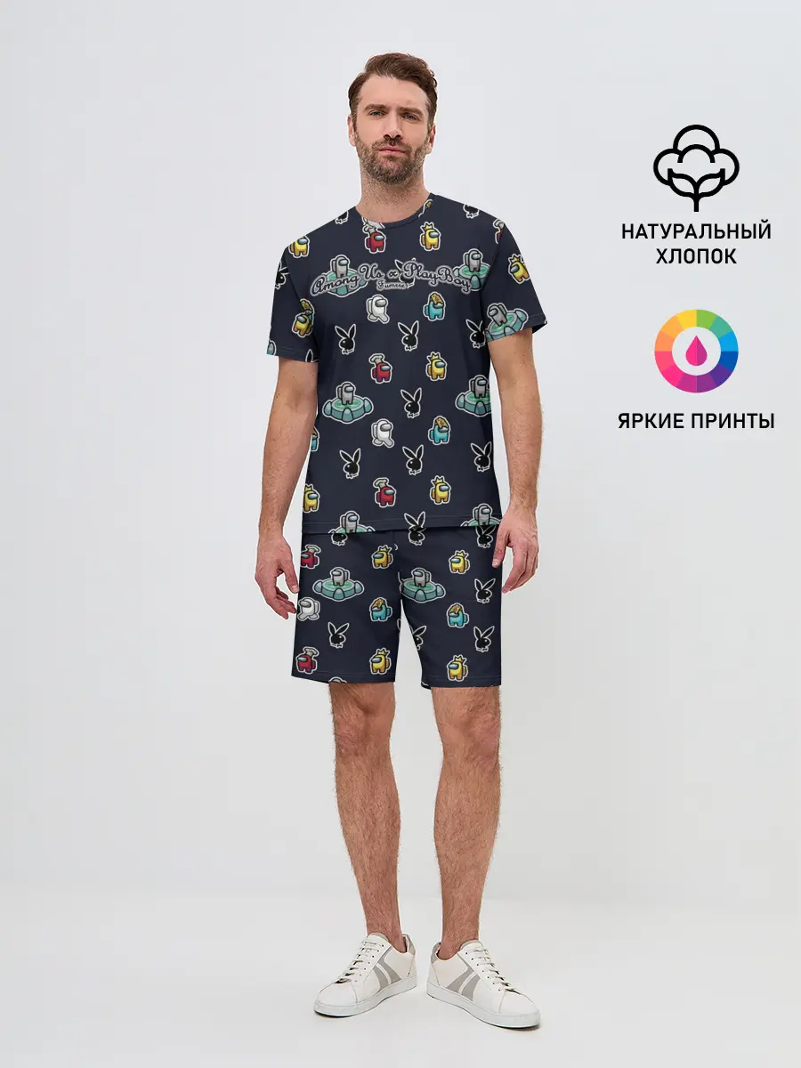 Мужской костюм с шортами / PlayBoy x Among Us monogram