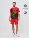 Мужской костюм с шортами / зеленый Кайман