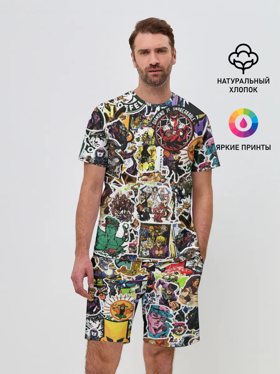Мужской костюм с шортами / JoJo’s Sticker Bombing