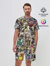 Мужской костюм с шортами / JoJo’s Sticker Bombing