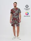 Мужской костюм с шортами / Красные и Белые самураи