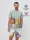 Мужской костюм с шортами / Котики