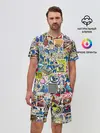 Мужской костюм с шортами / FALLOUT STICKER BOMBING