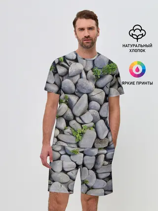 Мужской костюм с шортами / Камни