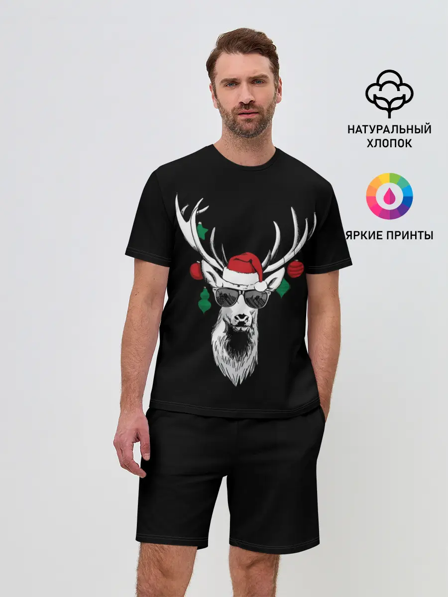 Мужской костюм с шортами / Рождественский Олень