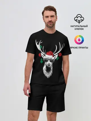 Мужской костюм с шортами / Рождественский Олень