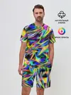 Мужской костюм с шортами / Космическая хризонтема