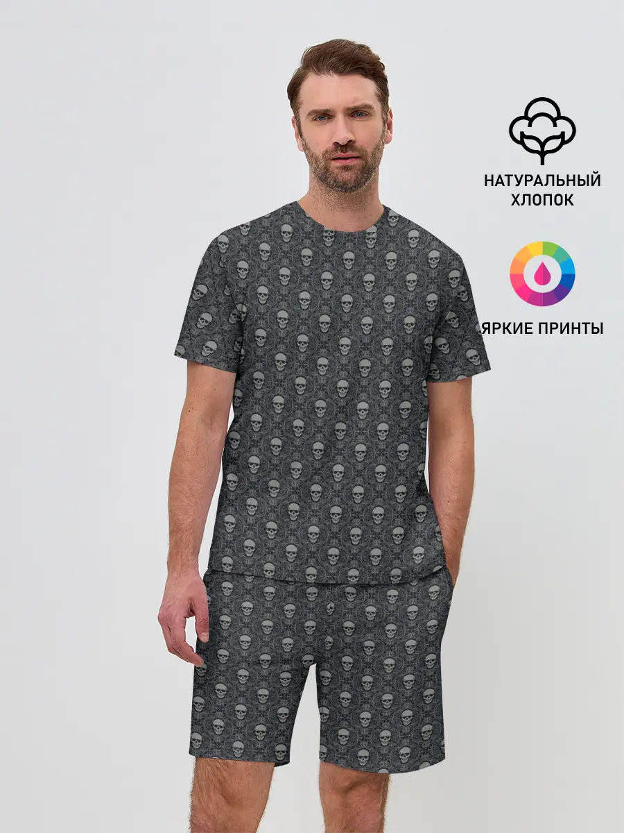 Мужской костюм с шортами / Готический рисунок