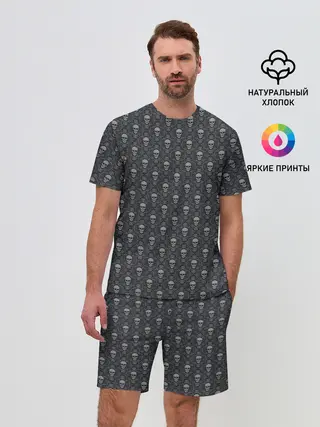 Мужской костюм с шортами / Готический рисунок