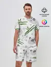 Мужской костюм с шортами / Панда с бамбуком
