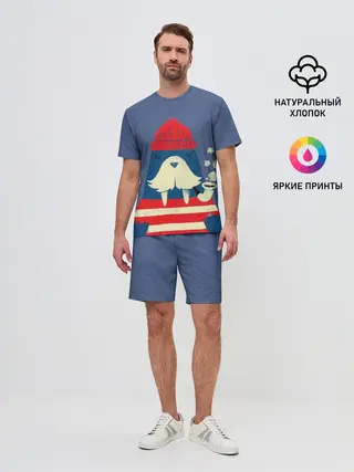 Мужской костюм с шортами / Морж