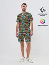 Мужской костюм с шортами / граффити