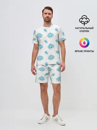 Мужской костюм с шортами / Genshin Impact