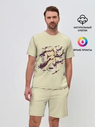 Мужской костюм с шортами / Маска Безликого раскололась