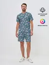 Мужской костюм с шортами / Снежинки