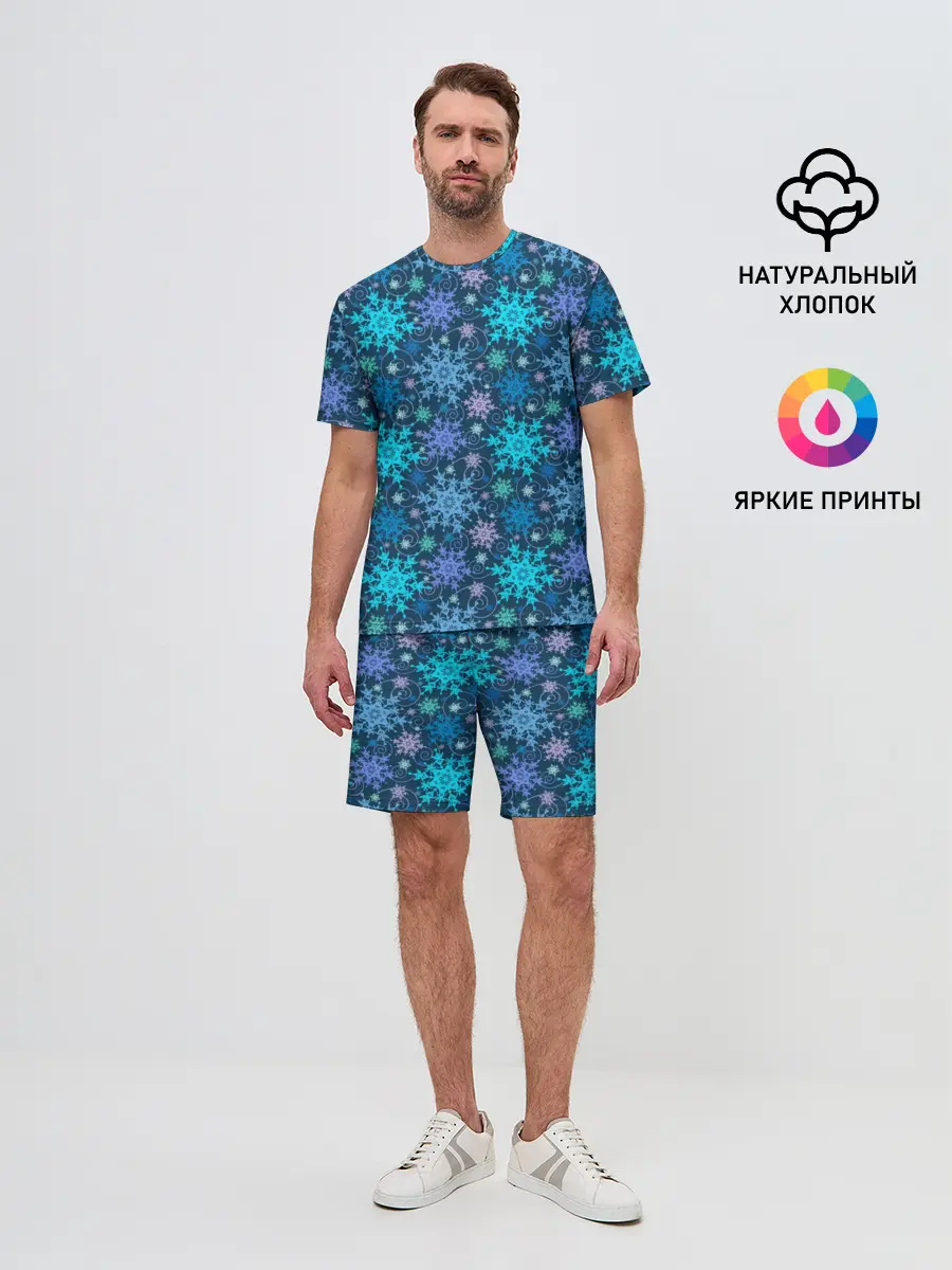 Мужской костюм с шортами / Новогодние Узоры