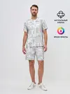 Мужской костюм с шортами / Нарисованный город