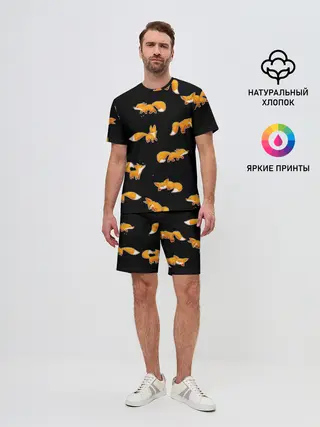 Мужской костюм с шортами / Лисы