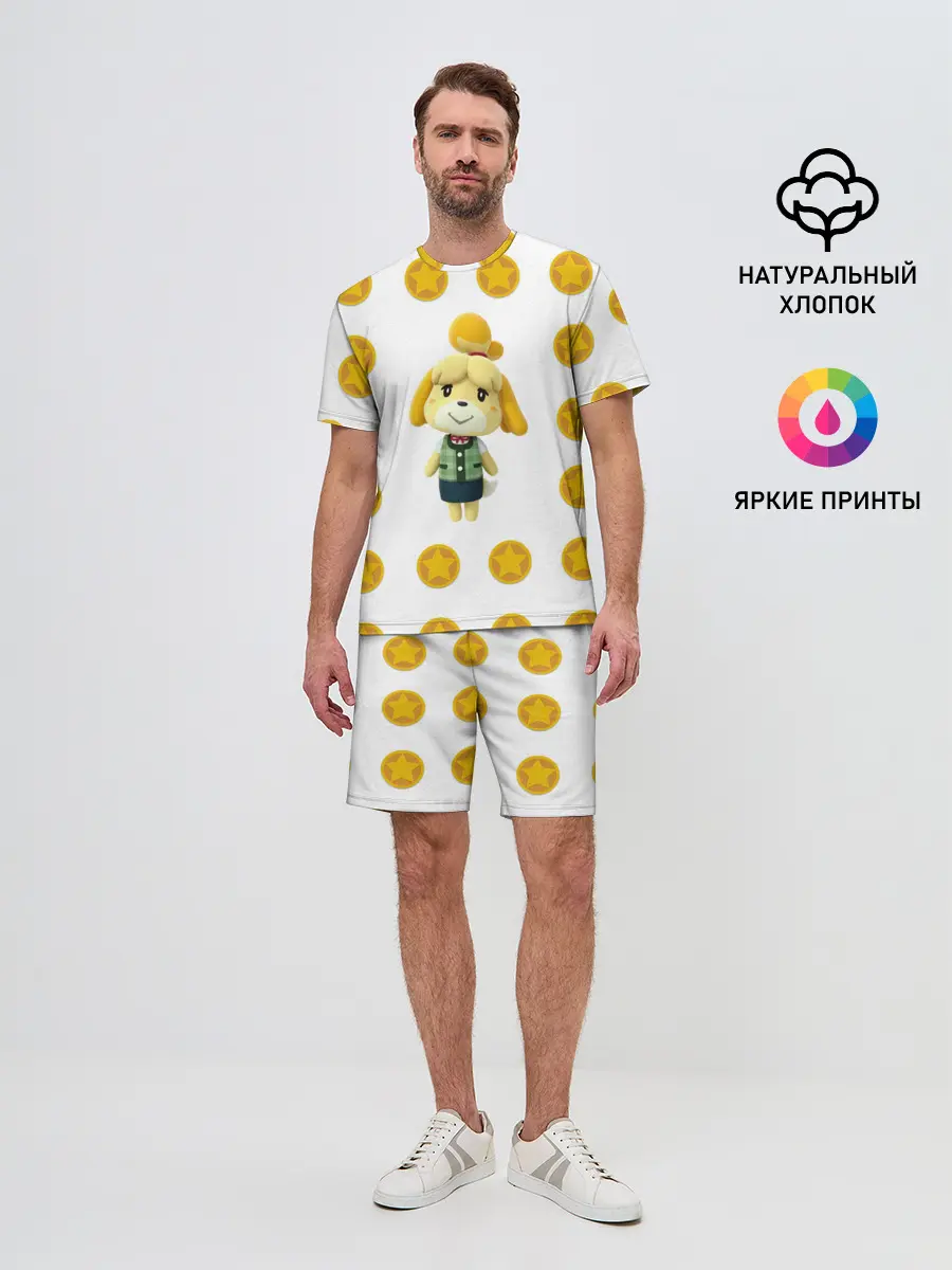 Мужской костюм с шортами / Animal crossing - Isabelle