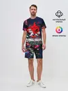 Мужской костюм с шортами / Киберпанк 2077 глитч
