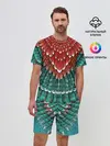 Мужской костюм с шортами / Оперение зимородка