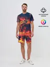 Мужской костюм с шортами / Огненная лиса