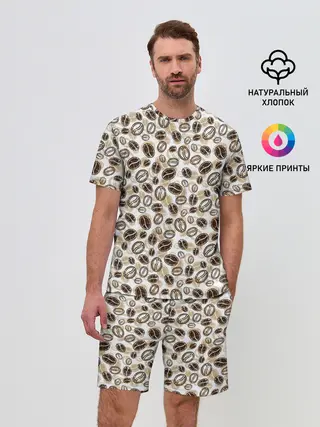 Мужской костюм с шортами / Кофе