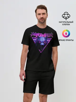 Мужской костюм с шортами / Хищник неон