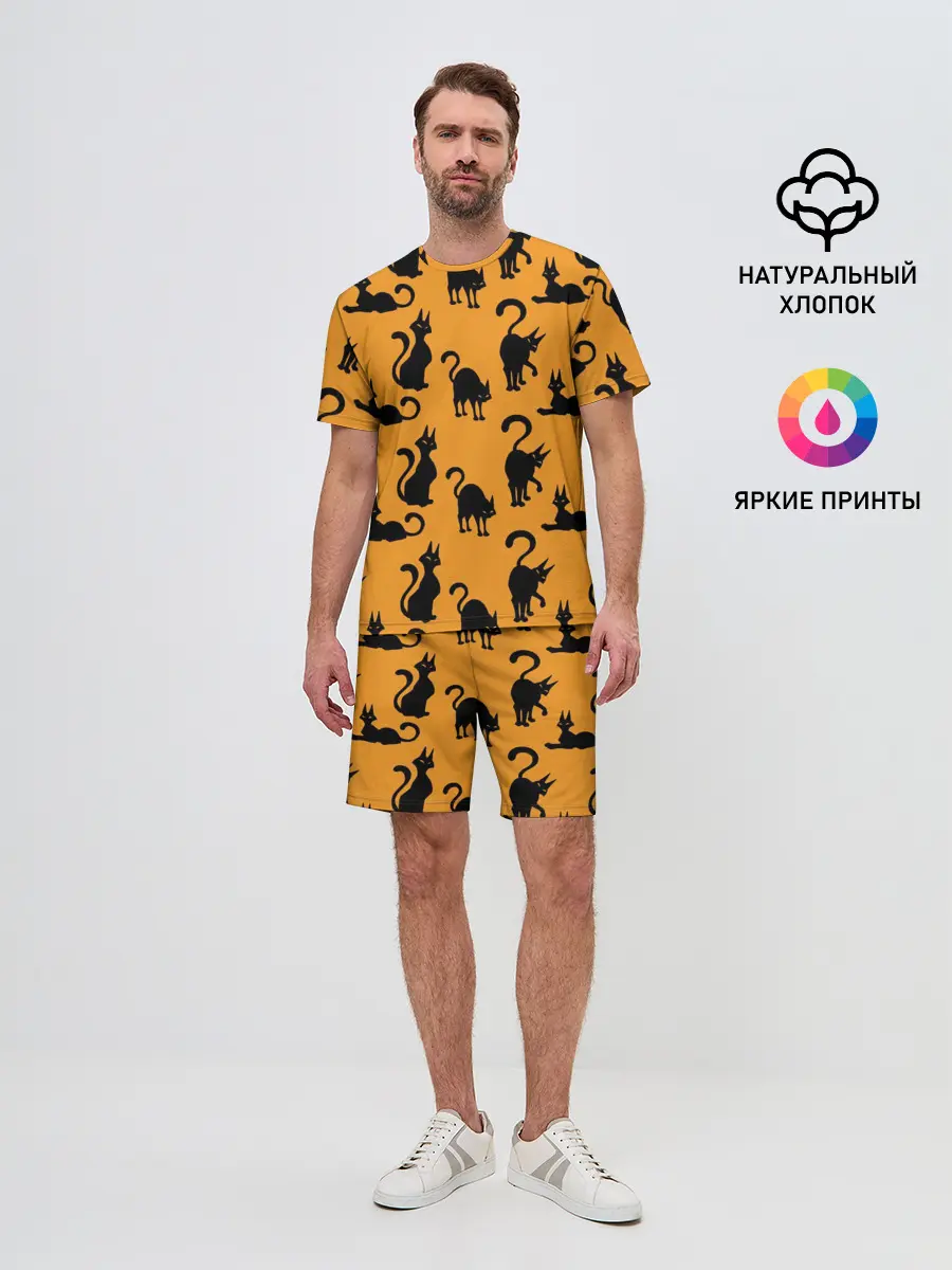 Мужской костюм с шортами / Кошки