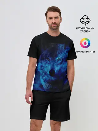Мужской костюм с шортами / Волк Вселенная
