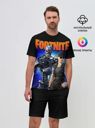 Мужской костюм с шортами / Fortnite терминатор