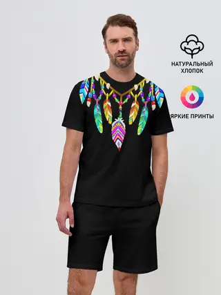 Мужской костюм с шортами / Ожерелье