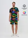 Мужской костюм с шортами / Яркие динозавры