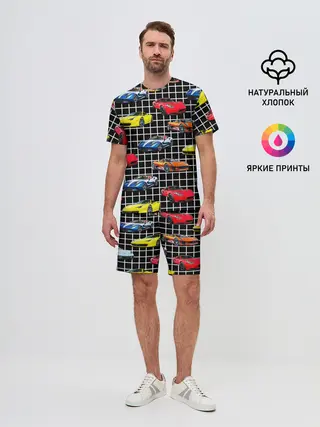 Мужской костюм с шортами / Гоночные тачки