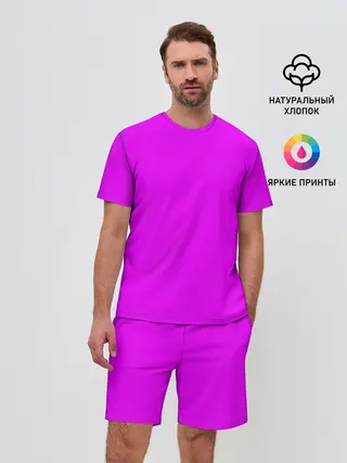 Мужской костюм с шортами / Маджента