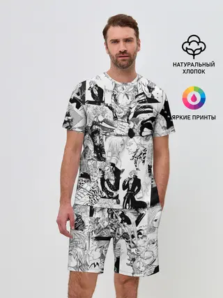Мужской костюм с шортами / 7 СМЕРТНЫХ ГРЕХОВ. Манга-паттерн