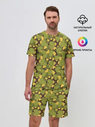 Мужской костюм с шортами / Сердечки