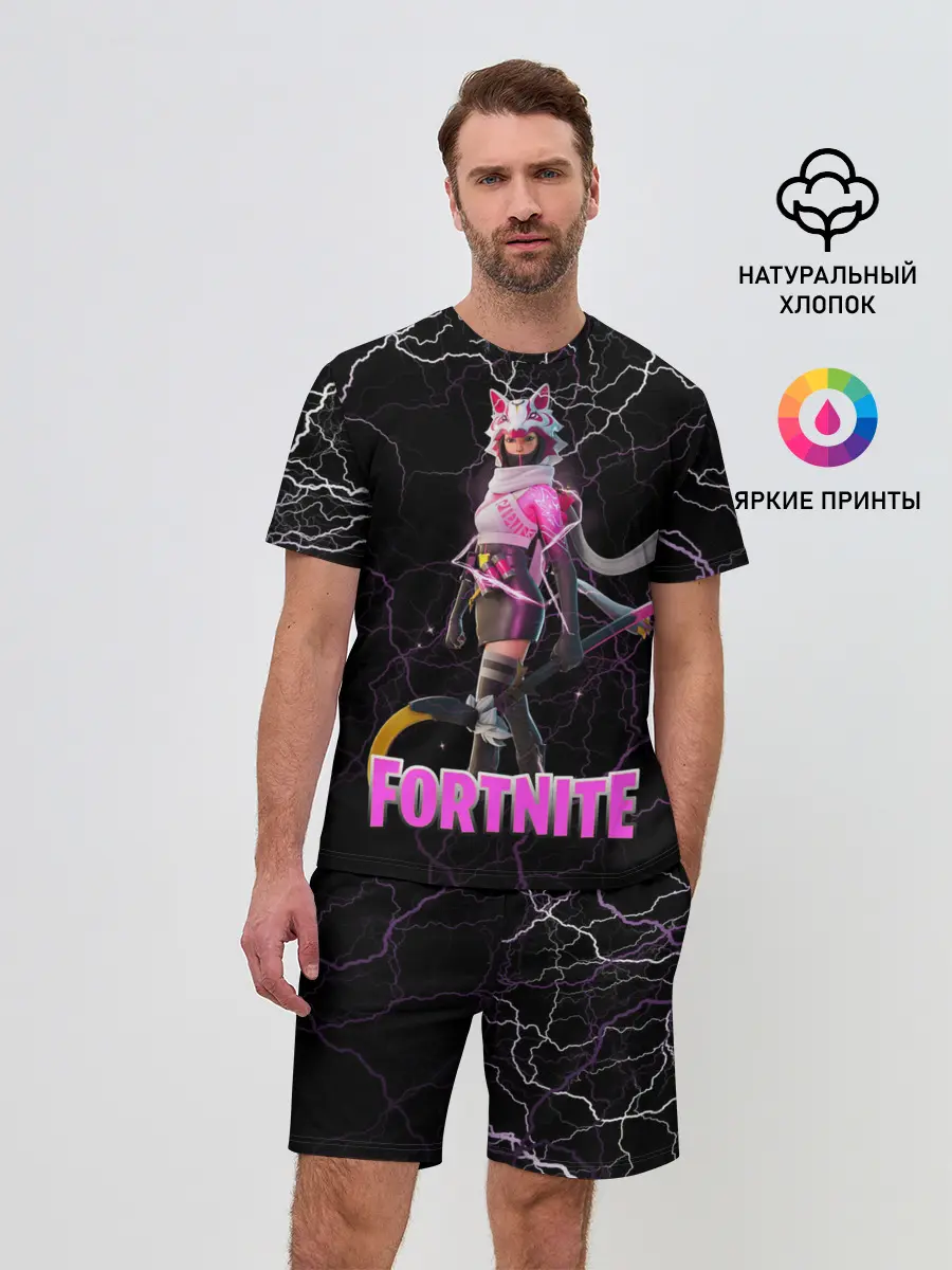 Мужской костюм с шортами / Vi Fox Fortnite