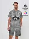Мужской костюм с шортами / Енот