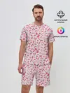 Мужской костюм с шортами / Клубничка