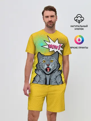 Мужской костюм с шортами / Pop Art Cat | Wow